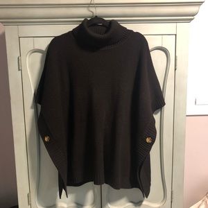 Black Poncho Sweater from Loft